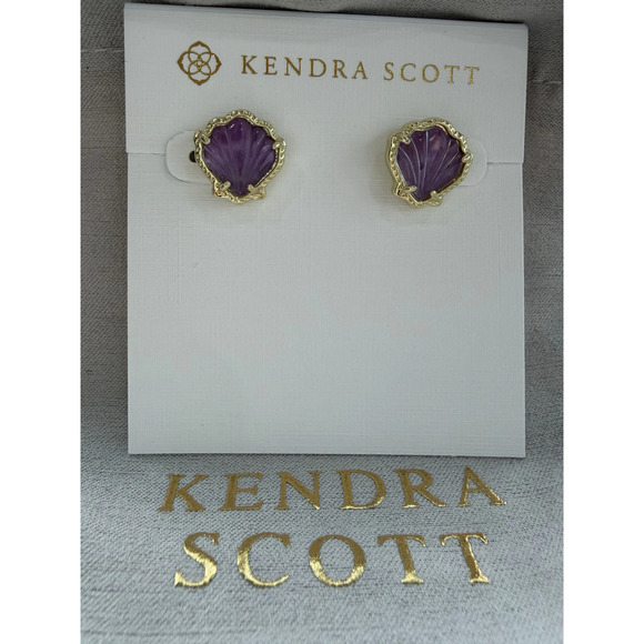 Kendra Scott Jewelry - Kendra Scott purple shell earrings